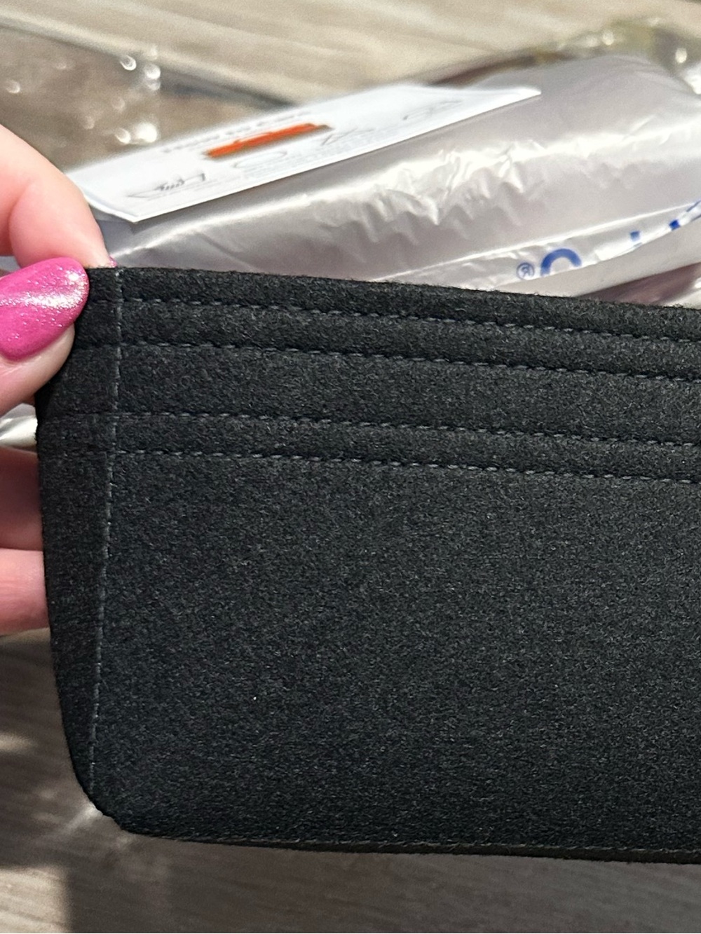 Samorga 1.2mm Felt Insert for the Chanel Wallet on Chain (WOC) Black - Picture 5 of 5